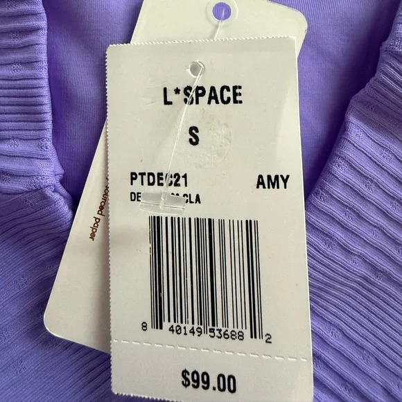 L*Space Pointelle Rib Desi Bikini Bottom NWT Size S - Picture 6 of 8